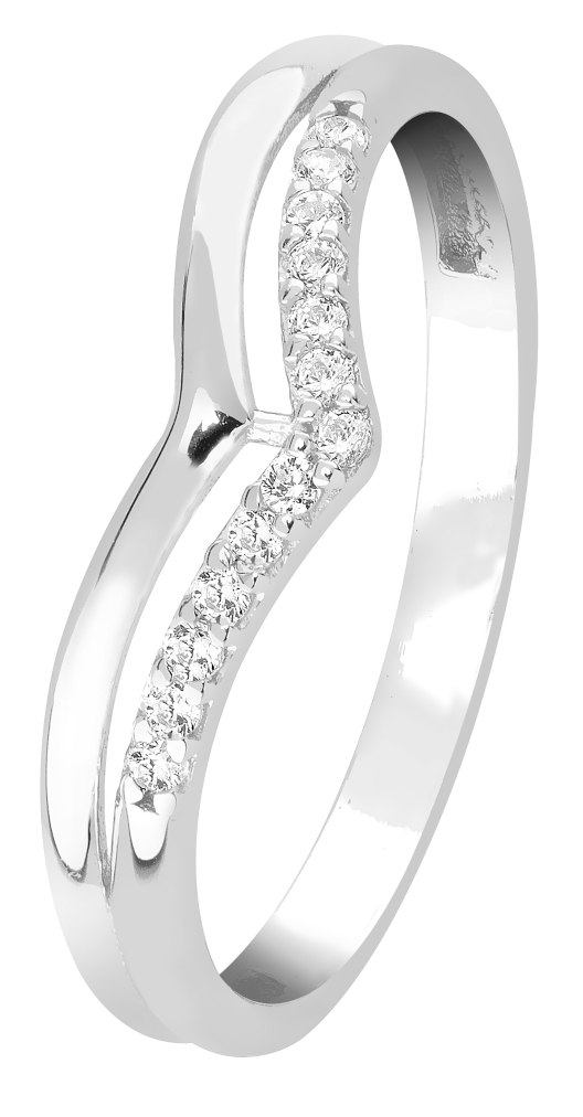 Lykka Casuals Split-shank Chevron silver ring