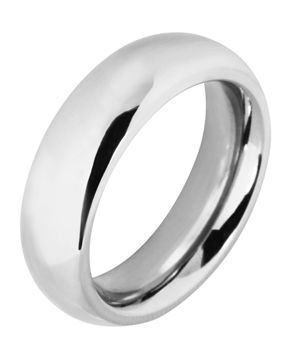 Lykka Strong plain d-shape ring steel 5,9 mm