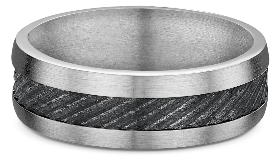 Lykka Strong carbon fiber titanium ring 7 mm