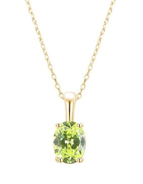 Lykken Symbols Birth stone necklace august 42+3cm