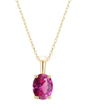 Lykken Symbols Birth stone necklace july 42+3cm