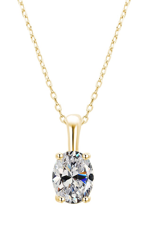 Lykka Symbols Birth stone necklace april  42+3cm