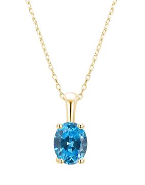 Lykken Symbols Birth stone necklace march 42+3cm