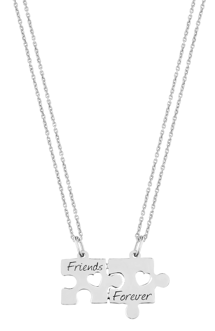 Lykka Symbols Friends forever split friends necklace