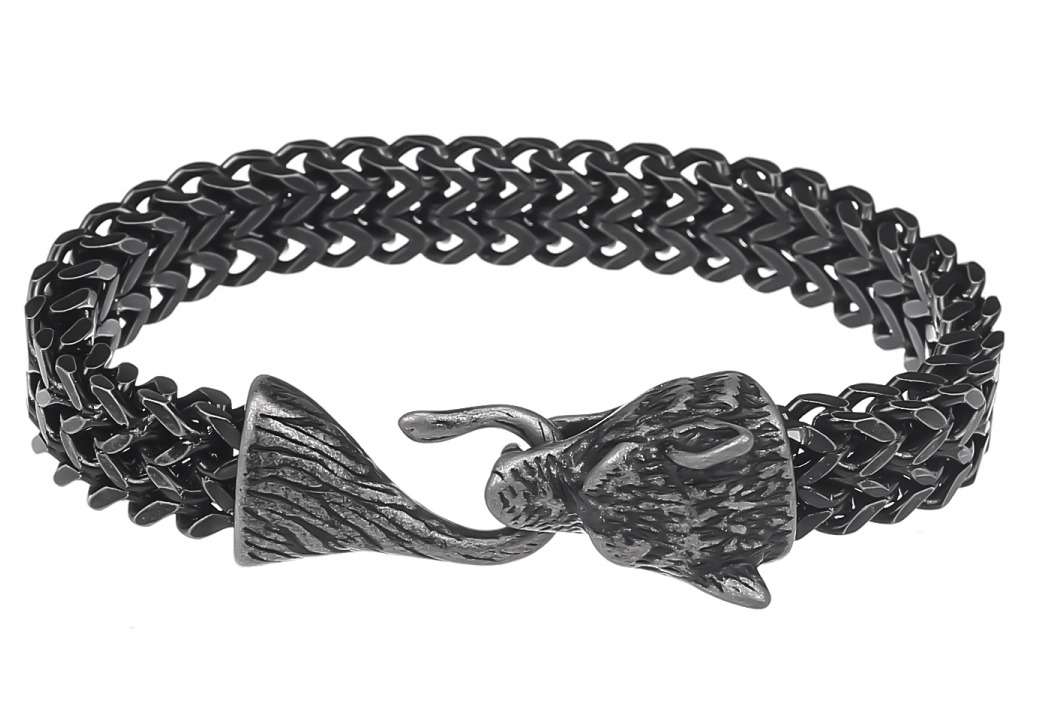 Lykka Viking Fenrir steel bracelet 12 mm 23 cm  