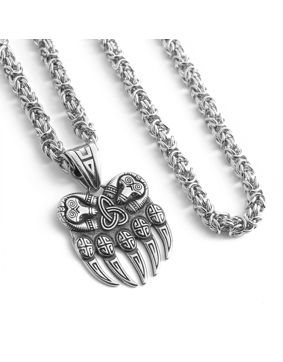 Lykka Viking Wolf paw 60 cm pendant 3.9 x 3,4cm