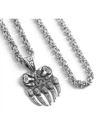 Lykka Viking Wolf paw 60 cm pendant 3.9 x 3,4cm
