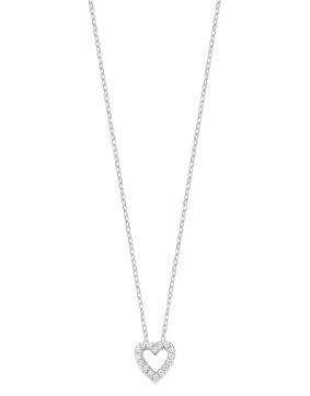 Lykka Hearts silver open heart necklace