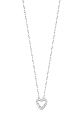 Lykka Hearts silver open heart necklace