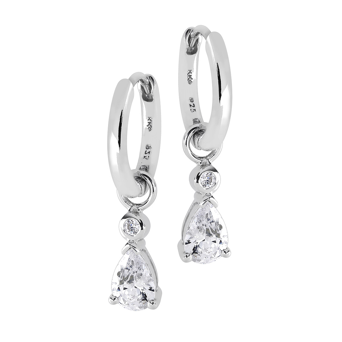 Lykken silver earrings with zirconia 21.5 mm