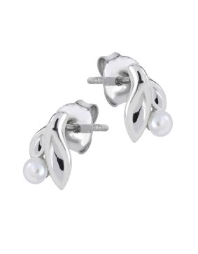 Lykken silver stud earrings with pearl 9.8 mm