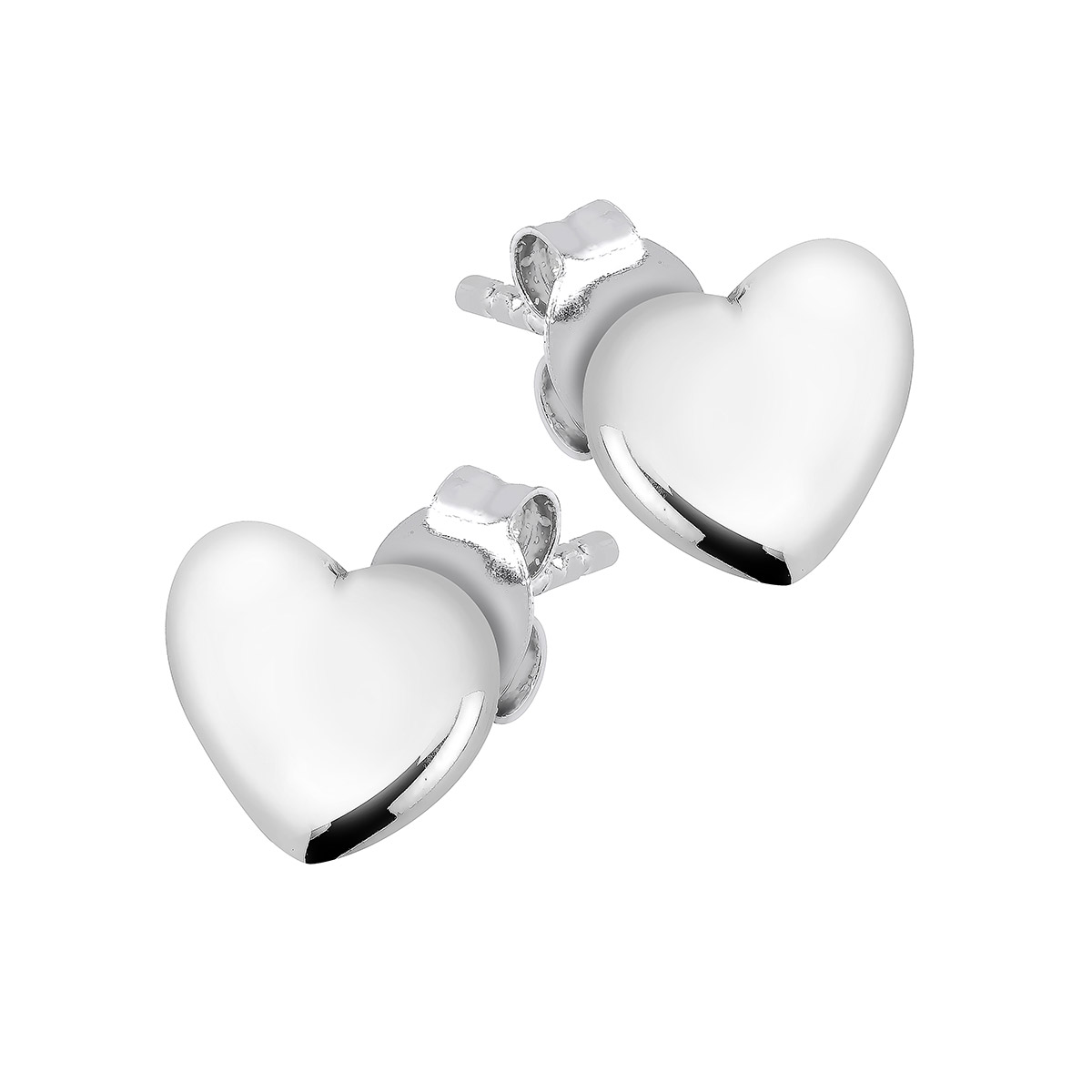 Lykken silver heart earrings 7.6 mm