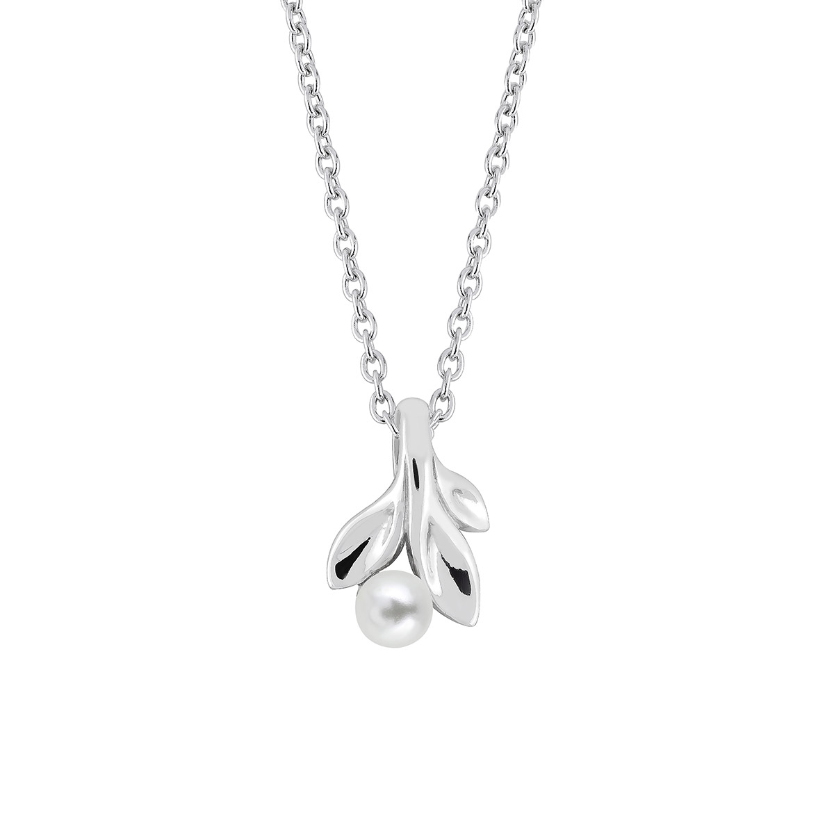 Lykken silver pearl necklace 45 cm