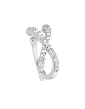 Lykken Casuals ear cuff earring silver zirconia