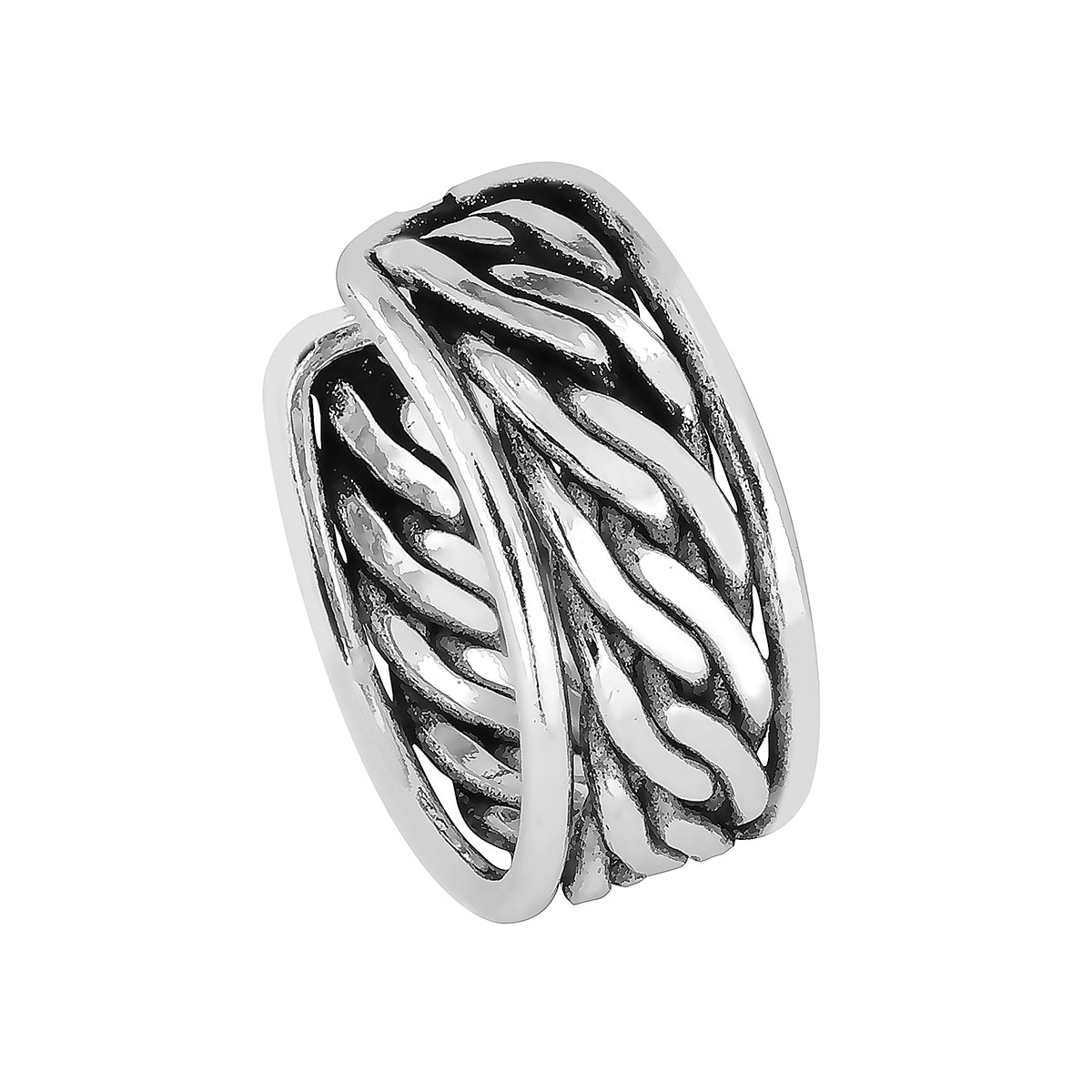 Lykka Casuals ear cuff silver earring oxidized