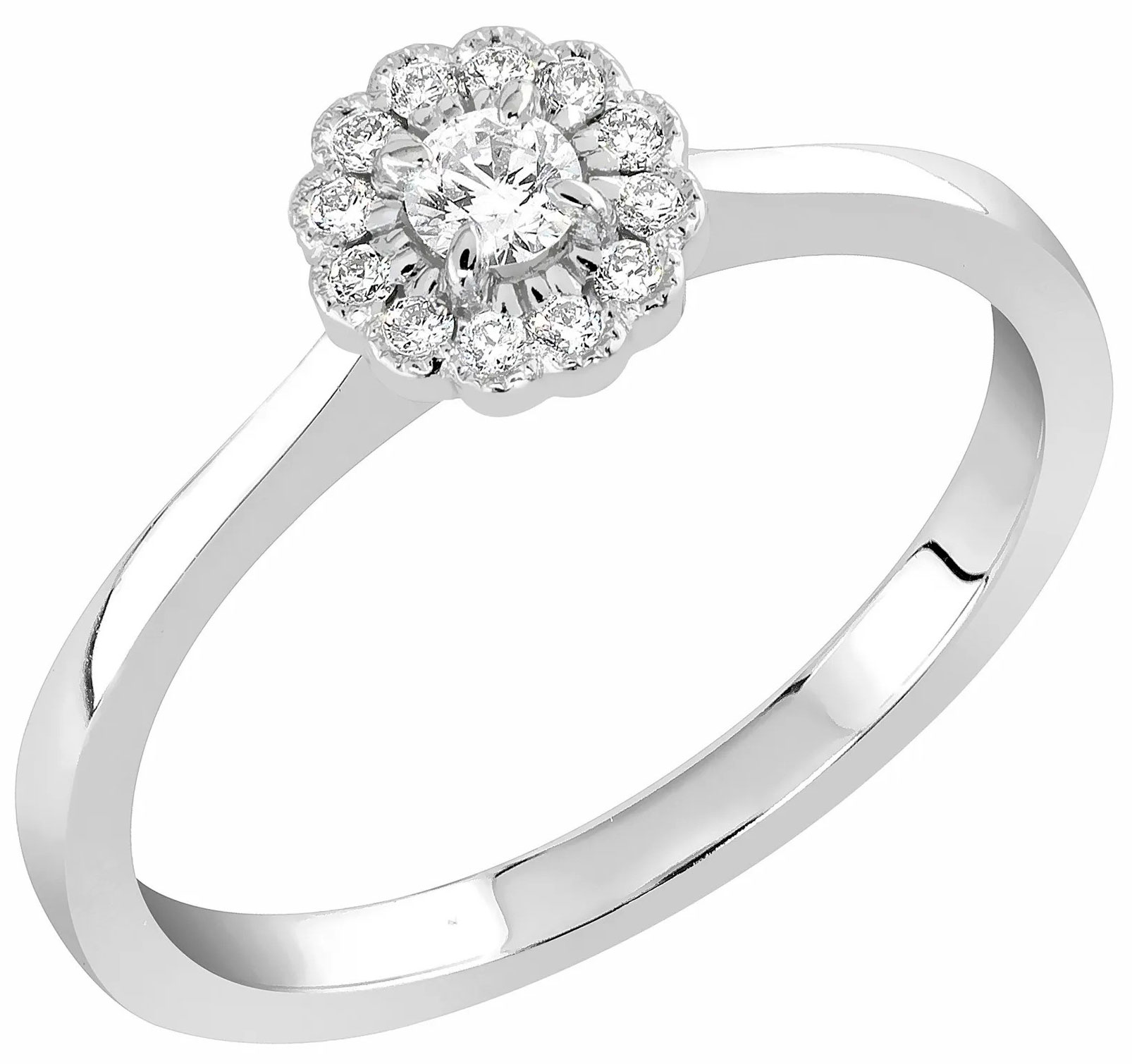 Sandberg Kukkaniitty diamond ring halo M-842w