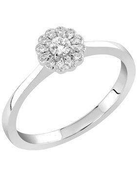 Sandberg Kukkaniitty diamond ring halo M-842w