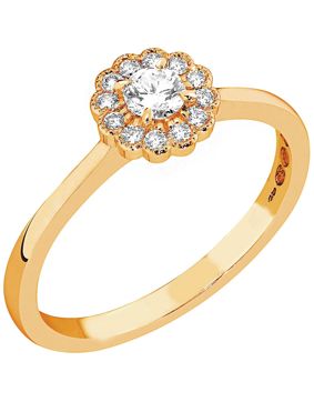 Sandberg Kukkaniitty diamond ring halo M-872k