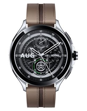Xiaomi Watch 2 Pro Bluetooth Silver Case with Brown Leather Strap