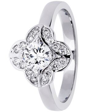 Festive Magnolia 527-061-VK halo-diamond ring