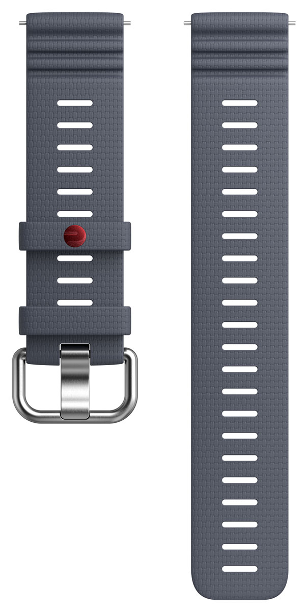Polar gray Premium silicone watch strap 22 mm S-L