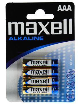 Maxell LR03 (AAA) Batteries 4-Pack