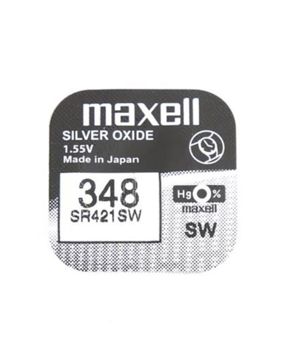 Maxell SR421SW silver oxide battery 348