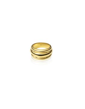 Mockberg Deco Ribbed Gold ring