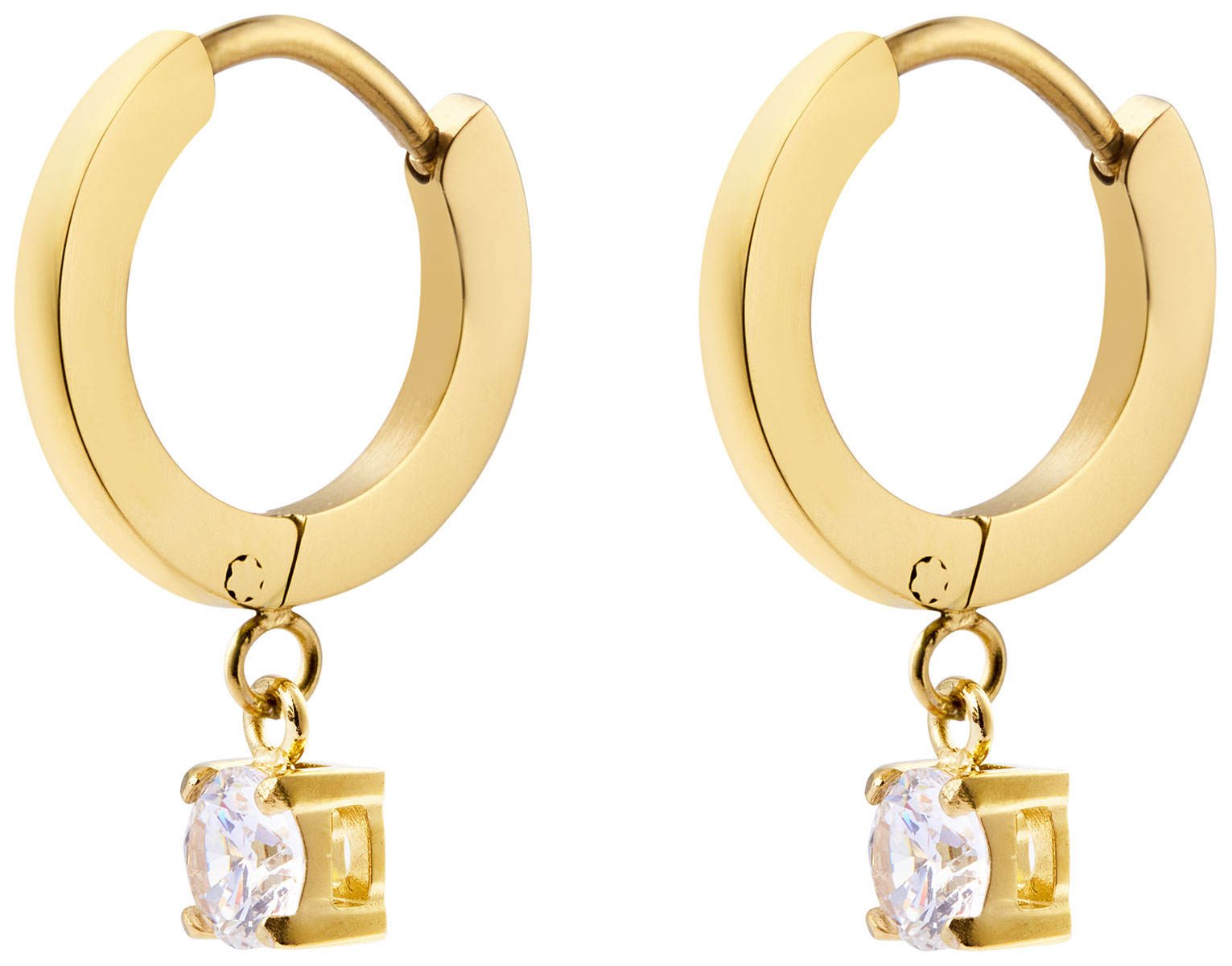 Mockberg Jolie Gold Hoops White MB0815