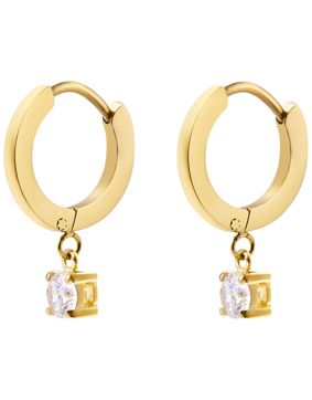 Mockberg Jolie Gold Hoops White MB0815