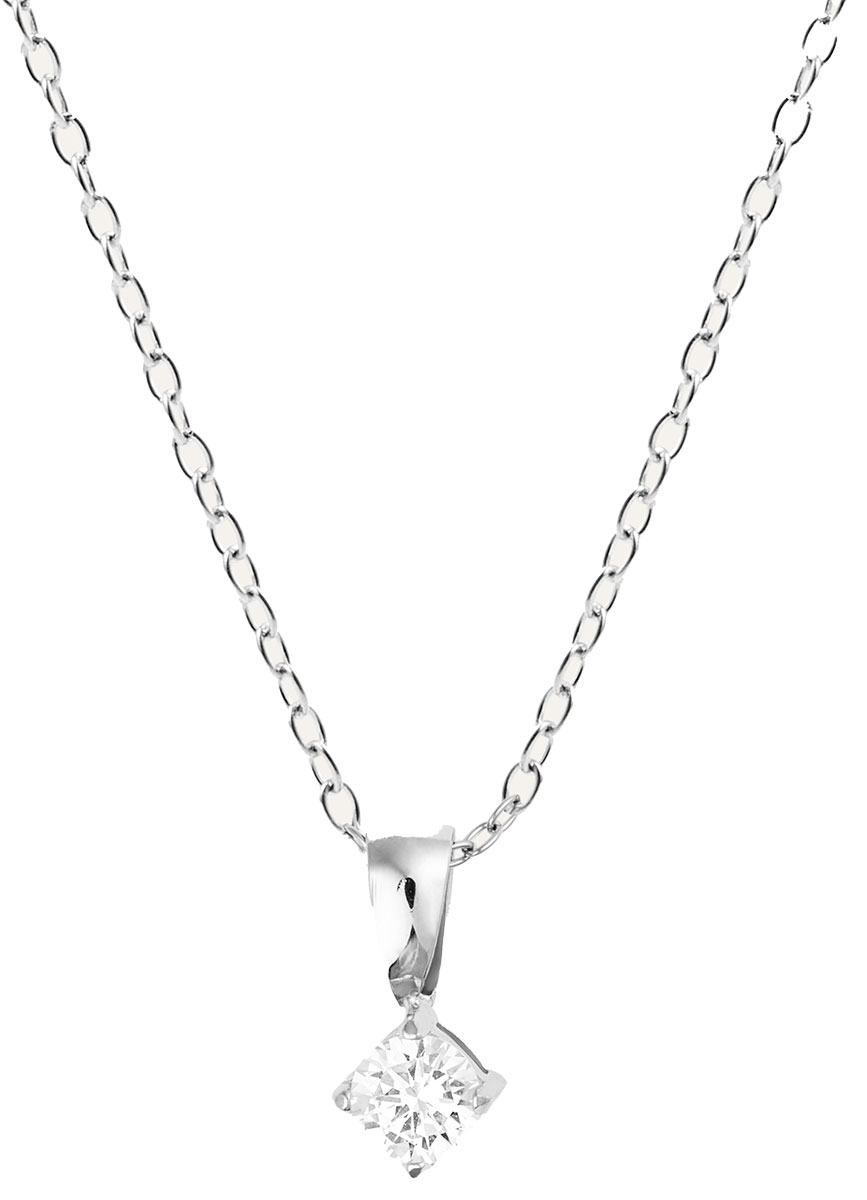 Mockberg Jolie Silver necklace White MB0824