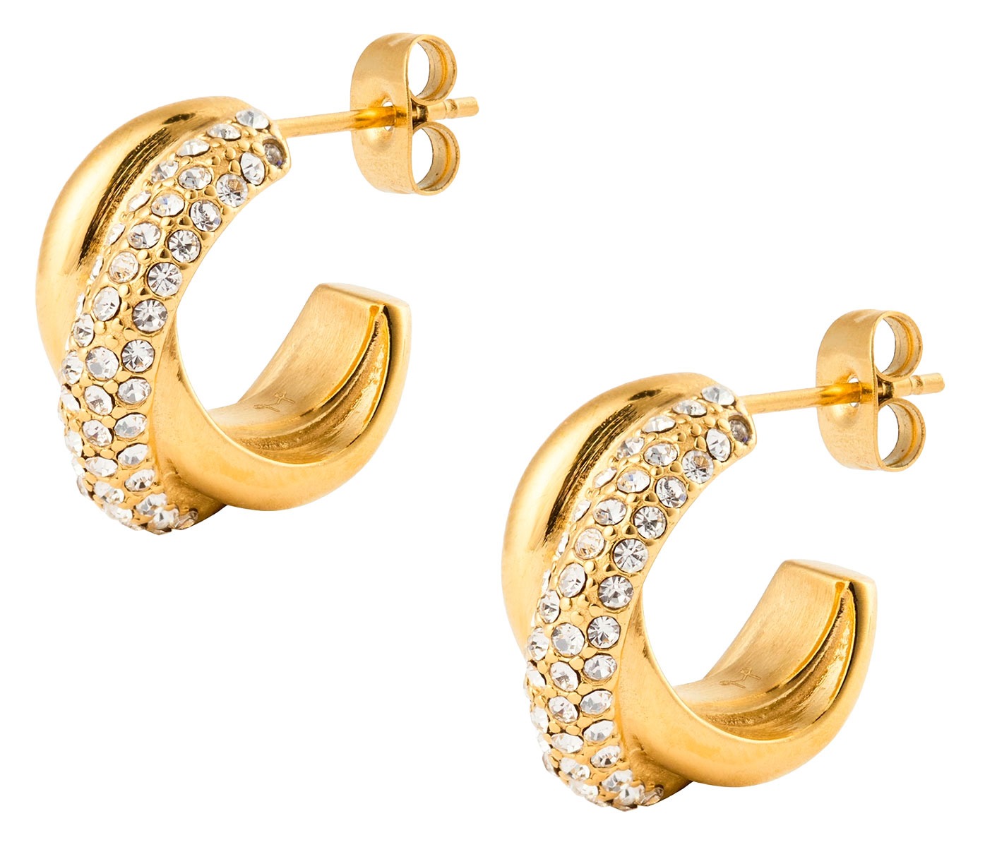 Mockberg x Kenza Aurora golden steel earrings MB1847