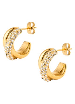 Mockberg x Kenza Aurora golden steel earrings MB1847