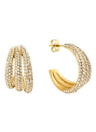 Mockberg x Kenza Aurelia golden steel earrings MB1849