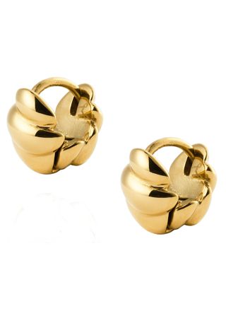 Mockberg x Kenza Seléne golden steel earrings MB1925
