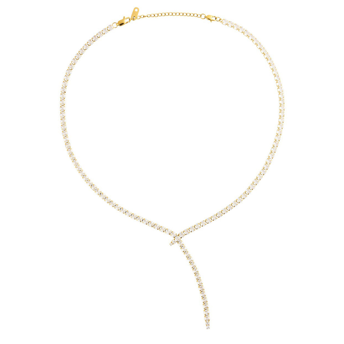 Mockberg x Kenza Alora golden steel necklace MB1930