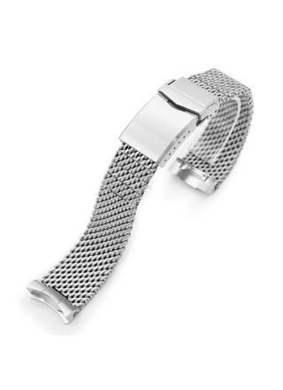 MiLTAT Curved End Massy Mesh watch band for Seiko 5 MC221820B006B-S5