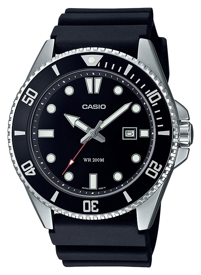 Casio Sports MDV106-1A - Wristwatch analog stainless steel , black, white