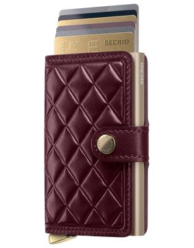 Secrid Premium Miniwallet Emboss Diamond Bordeaux+
