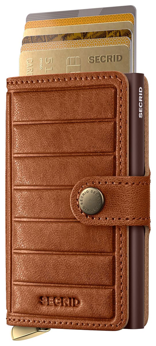 Secrid Premium Miniwallet Emboss Lines Cognac+