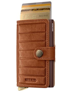 Secrid Premium Miniwallet Emboss Lines Cognac+