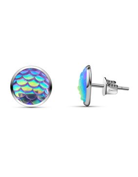 Hopeapuro wawe 8 mm earrings