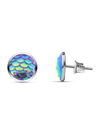 Hopeapuro wawe 8 mm earrings