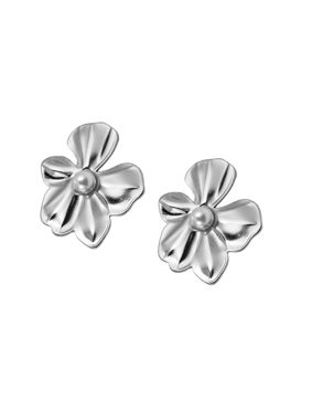 Lykken Trend flower steel earrings
