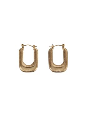 Lykken Trend gold-plated steel huggies oval