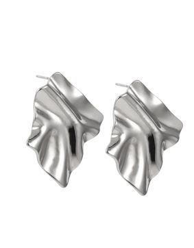 Lykken Trend wave steel earrings