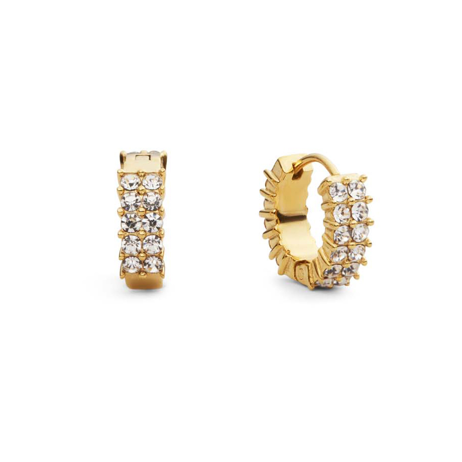Mockberg Midnight Gold Hoops Small MO587