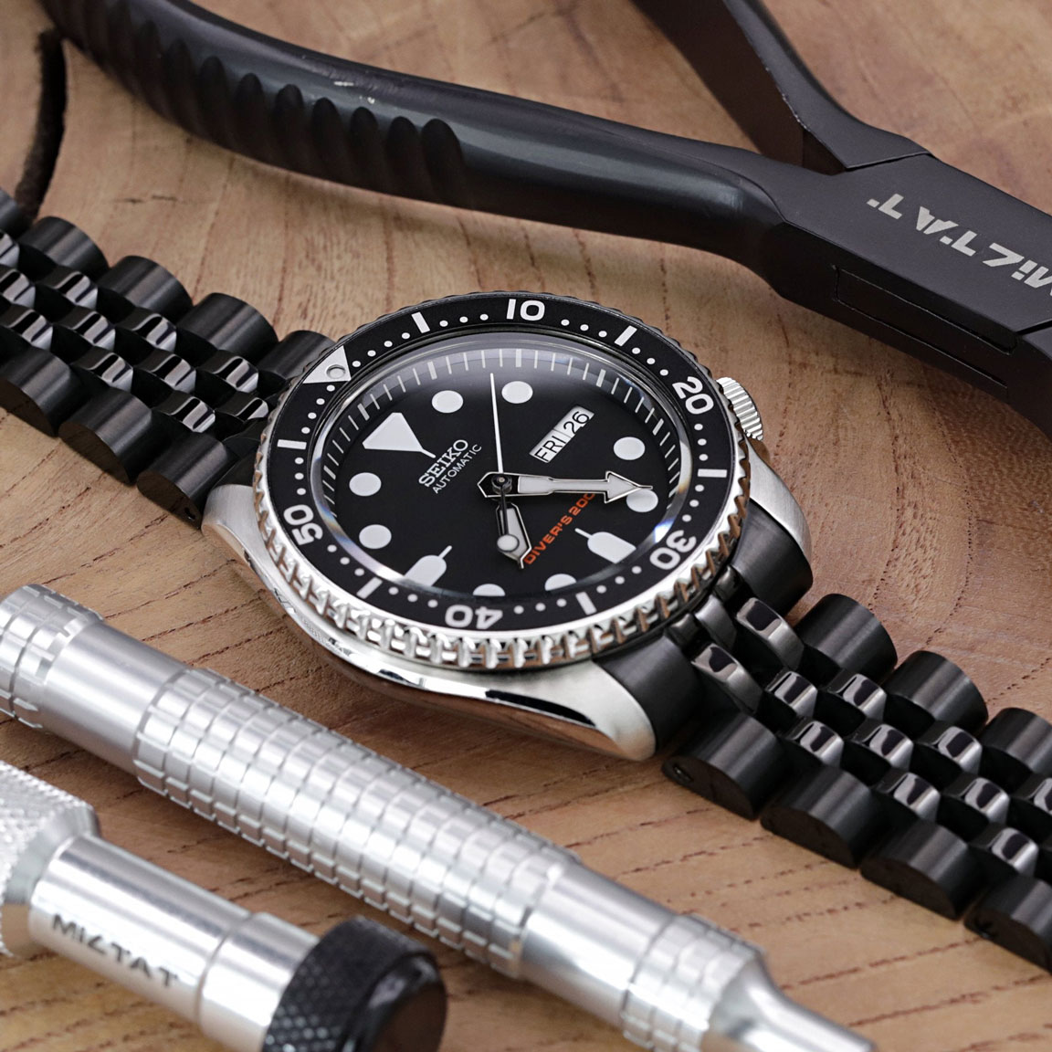 MiLTAT Angus J Louis Stainless Steel Strap for Seiko SKX