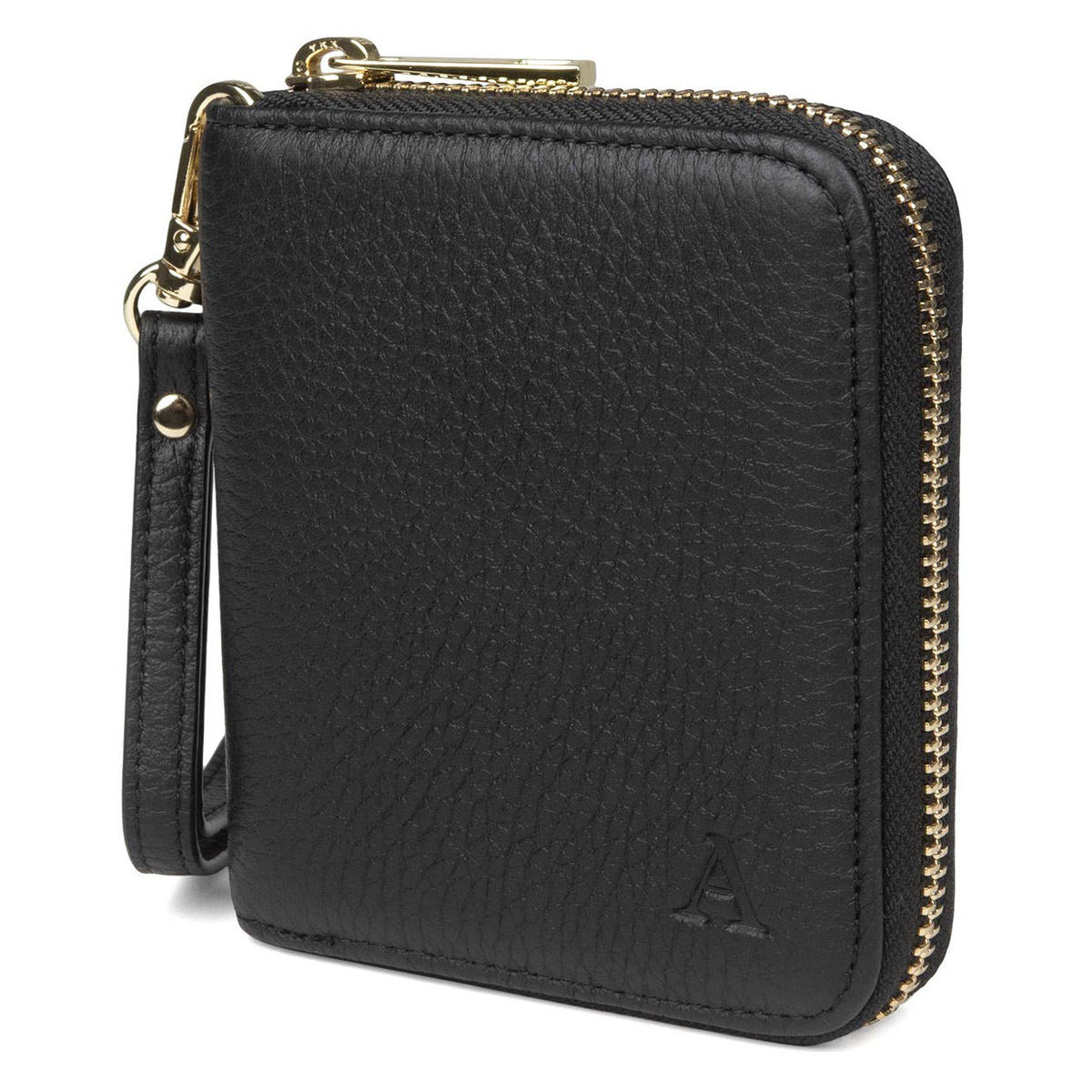Aarni deer skin mini Clutch-wallet black/gold