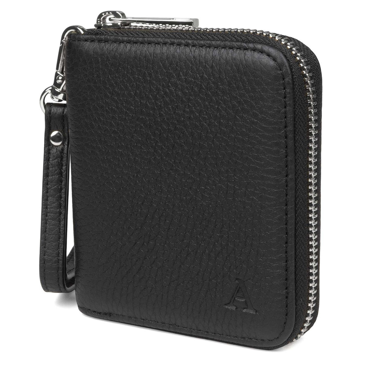 Aarni deer skin mini Clutch-wallet black/silver